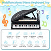 Costway 31 Keys Kids Piano Keyboard Toy Toddler Musical Instrument with Stool & Microphone Black