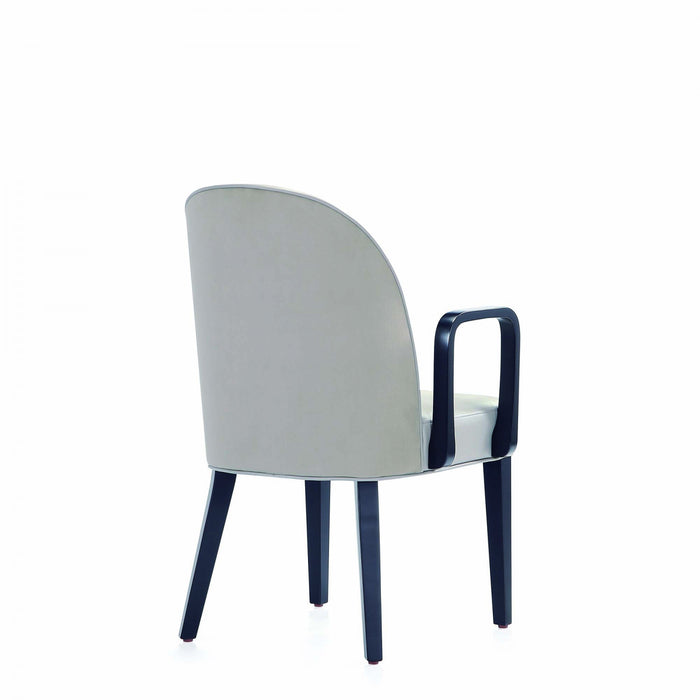 Hillman Modern Wood Upholstered Armchair in Light Gray - Set of 2 Dining Chair