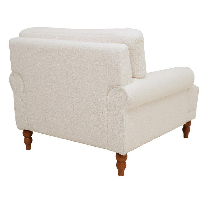 Aurelia Elegant Circular Armrest Chair with Ergonomic Lumbar Support, Beige