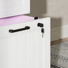 HOMCOM 4 Drawer File Cabinet with Lock Filing Cabinet for A4 Letter White