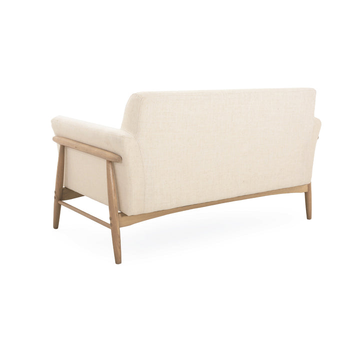 Harper Compact Seating Fabric Modern Loveseat,Beige