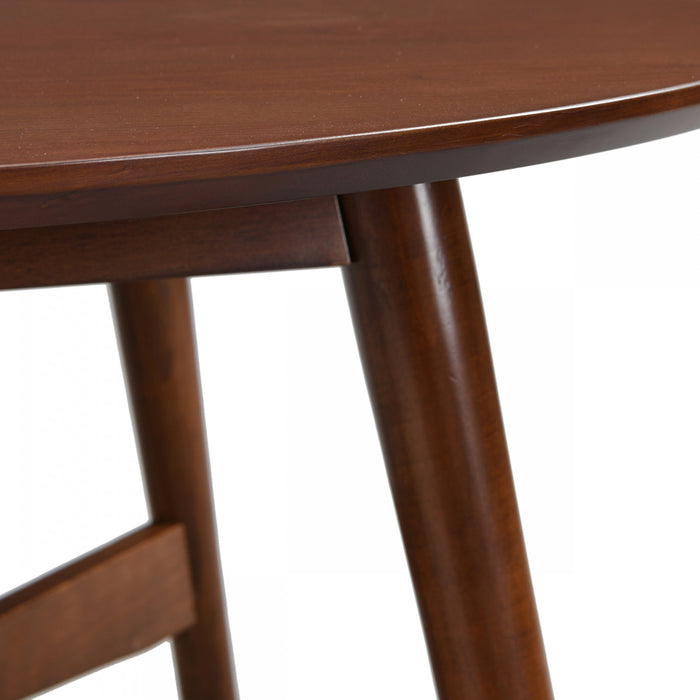 Darren Round Coffee Table With X-cross Base - Walnut