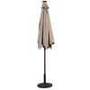 Costway 9FT Patio Solar Umbrella LED Patio Market Steel Tilt W/ Crank Outdoor