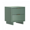Elara Contemporary 18" Solid Wood Nightstand in Sage Green (2-Drawer) | Table de nuit contemporaine Elara 18" en bois massif vert sauge (2 tiroirs)