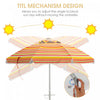 Costway 6.5FT Patio Beach Umbrella Sun Shade Tilt Carry Bag