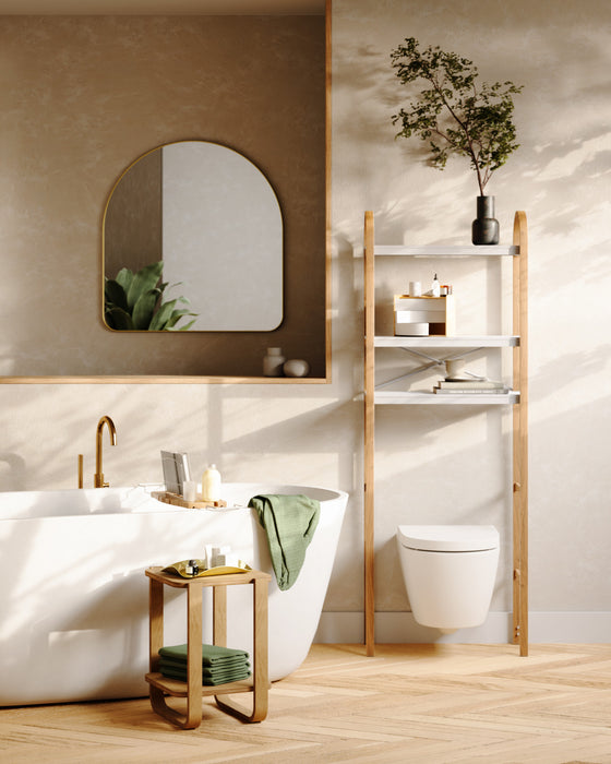 Umbra Arched 34\" x 36\" Mirror - Brass
