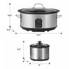 Kenmore Programmable 7 qt Slow Cooker & Dipper Black/Silver | Kenmore programmable 7 qt mijoteuse et chauffe-sauce, noir et argent