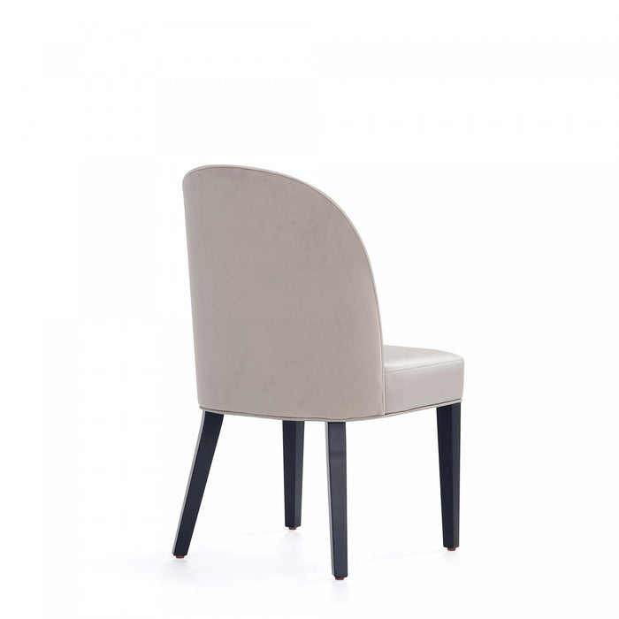 Hillman Modern Wood Upholstered Dining Chair in Light Gray - Set of 2