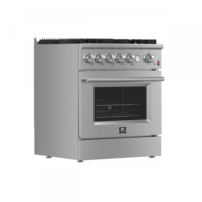 Forno Giovanni 30-inch Gas Range Stainless Steel, 4.32 cu.ft, -FFSGS6274-30