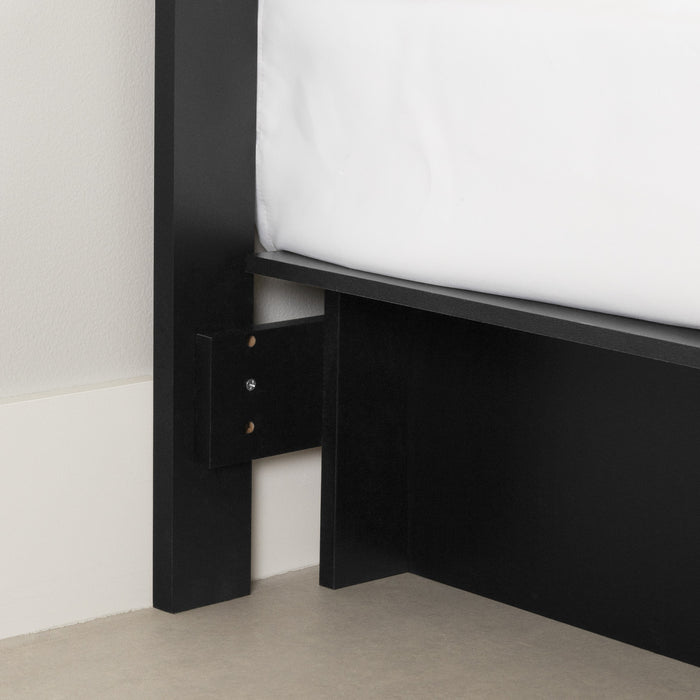 Step One Platform Bed And Headboard Set Pure Black - South Shore