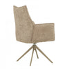 Elowen Taupe Upholstered Swivel Dining Armchair (Set of 2) | Fauteuil de salle a manger pivotant Elowen rembourre taupe (ens. de 2)