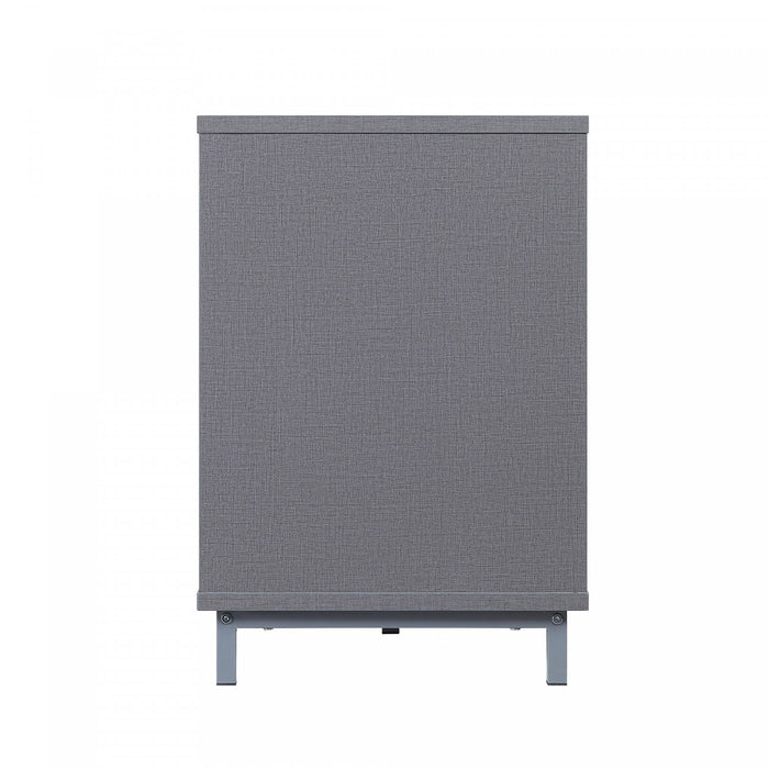 Brighton Modern 2-Piece Electric Fireplace in Black and Gray