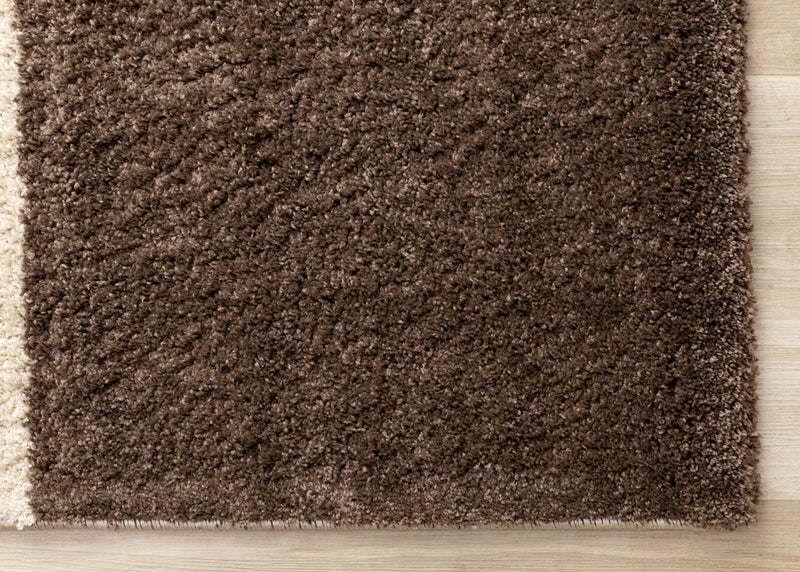 Fairmont Brown Beige White Checkered Rug, 6'7\" x 9'6\" Indoor Area Rug