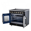 Forno Massimo 36 Inch French Door Electric range, 5 radiant burners, 5.36 cu.ft., Black - FFSEL6955-36BLK Electric Range | Cuisiniere electrique Massimo de 36 po a portes francaises, 5 foyers, 5,36 pi³, noir – FFSEL6955-36BLK