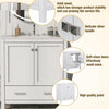 Solstice 60 Inch Single Sink Bathroom Vanity with Soft-Close Doors and Drawer, White | Solstice Meuble-Lavabo Simple 60 po avec Portes et Tiroir a Fermeture Amortie, Blanc