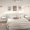 HOMCOM Floating Nightstands Set of 2, Bedside Tables, White