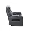 Kingsley 58 in. Leather Match Power Reclining Loveseat with Armrest Storage and USB - Black | Causeuse inclinable electrique Kingsley de 58 po en cuir assorti avec rangement dans les accoudoirs et USB - Noir
