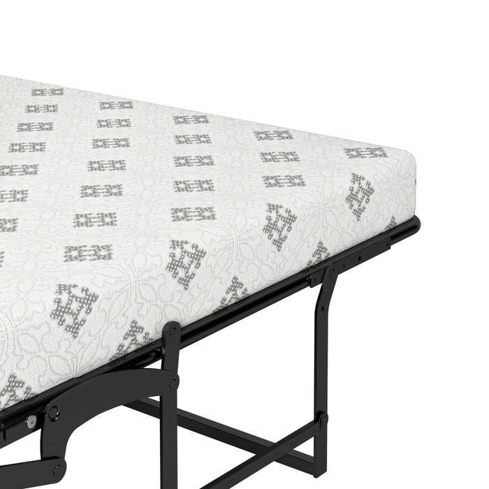 Bestar Nebula 75 W Queen Cabinet Bed with Mattress - White