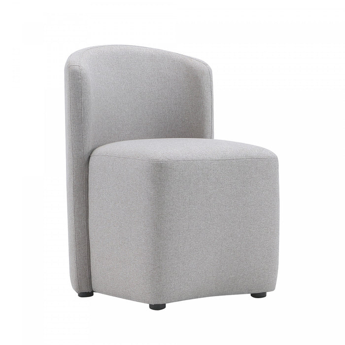 Hearth Contemporary Modern Upholstered Side Chair in Light Gray