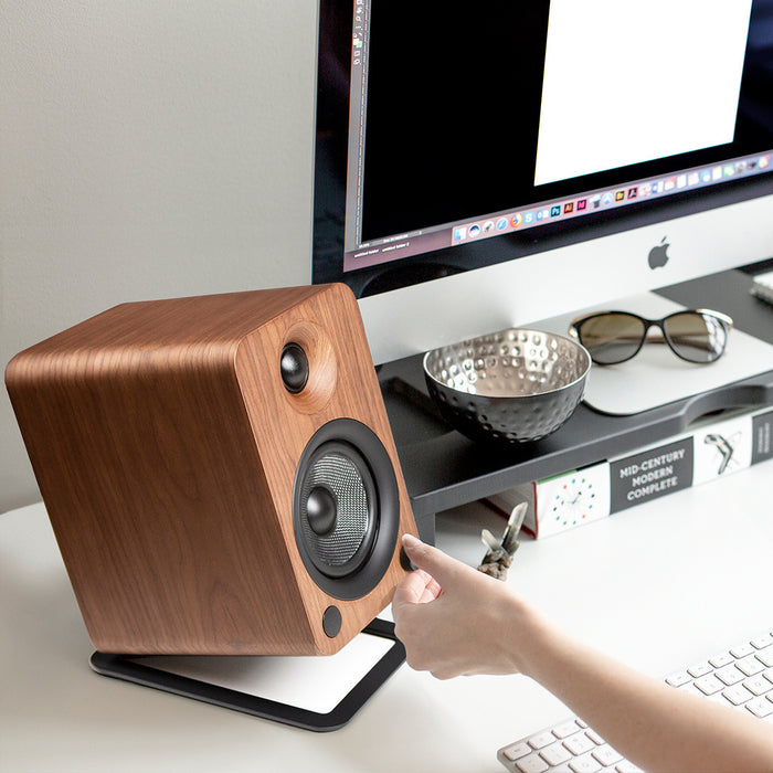 Kanto S4 Angled Desktop Speaker Stands for Midsize Speakers - Pair, Black