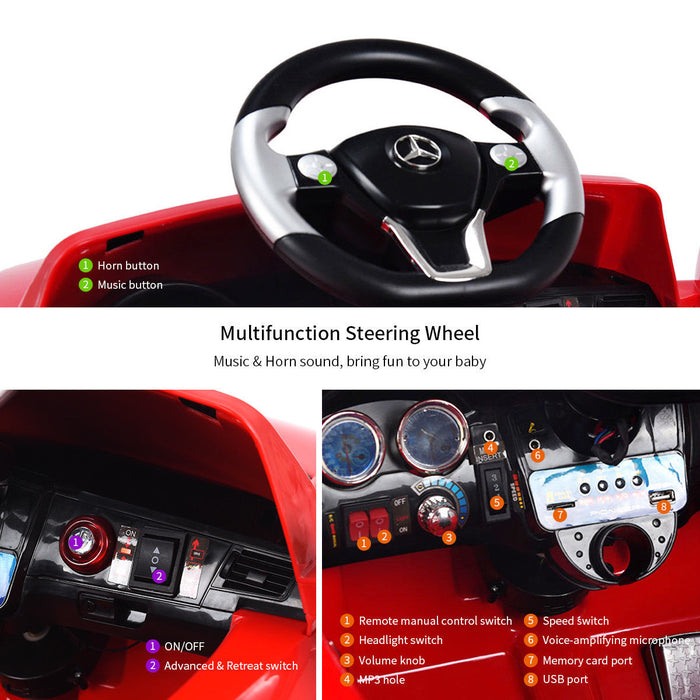 Costway Mercedes Benz Ml350 6v Electric Kids Ride On Car Licensed Mp3 Rc Remote Control