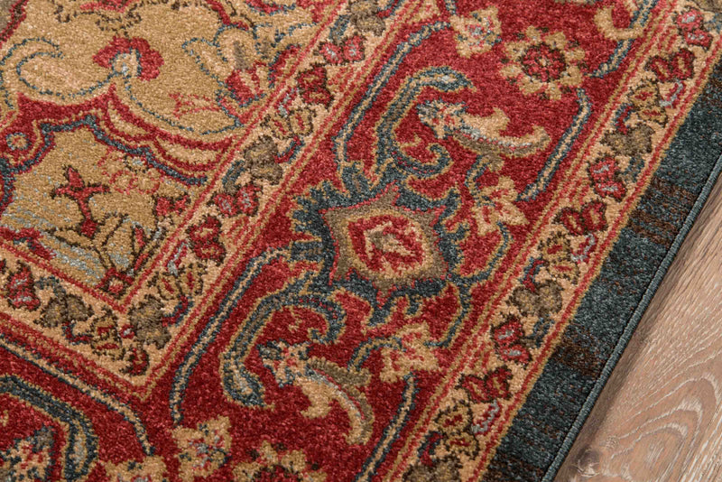 Lux Traditional 7'10\" x 9'10\" Area Rug in Blue Indoor Area Rug