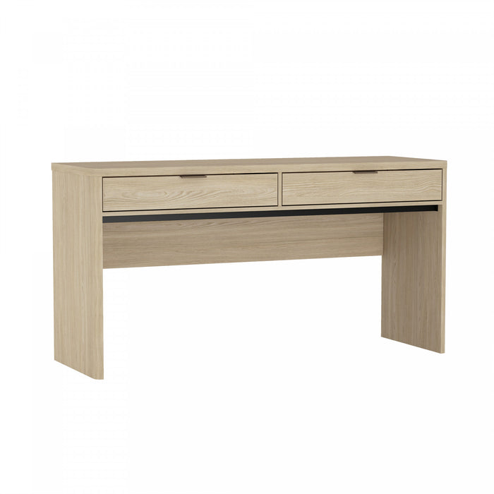 Evelyn Modern 60\" Writing Desk in Natural (2-Drawer)