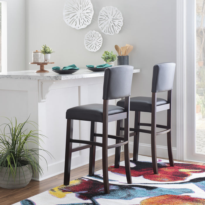 Monaco Faux Leather Barstool - Espresso
