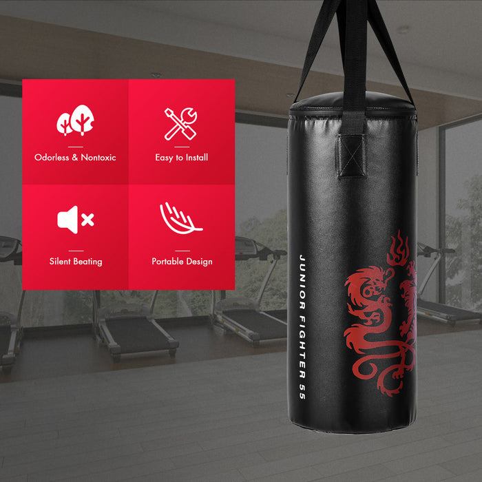 Goplus 2 Ft Kids Punch Bag Boxing Set Kick Ball Gloves Skipping Rope Hook Children Boys