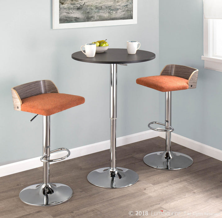 LumiSource Adjustable Contemporary Bar Dining Pub Table - Black