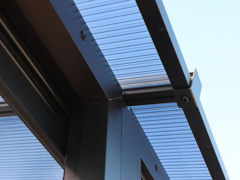 Florence - Wall Mounted Solarium 10x16 Polycarbonate Roof In Black
