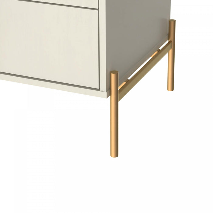 Jasper Modern 25\" Nightstand in Off White (2-Drawer) - Set of 2