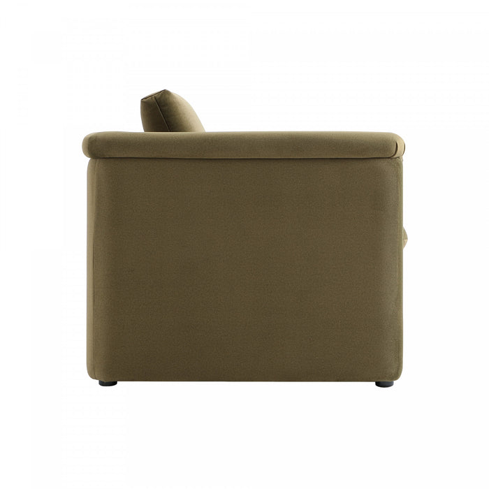 Haven Contemporary Modern Upholstered Accent Chair in Forest Green