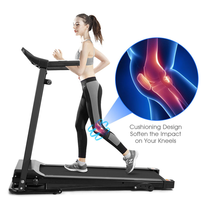 Goplus 1.0hp Folding Treadmill Electric Support Motorized Power Running Machine Trainer