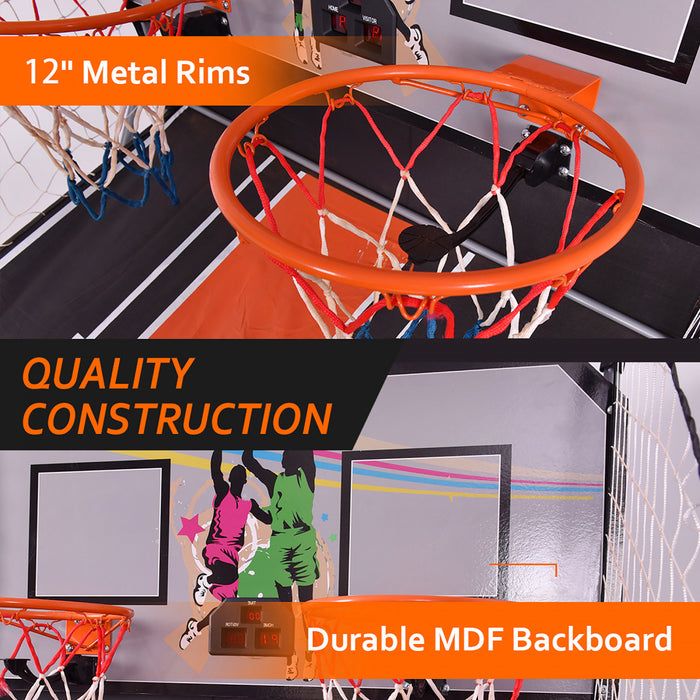 Costway Indoor Basketball Arcade Game Double Electronic Hoops Shot 2 Player W/ 4 Balls