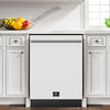 Forno Romano 24 in. Built-In Tall Tub Dishwasher in White, Top Control, 52 dBA - FDWBI8035-24WHT | Lave-vaisselle encastrable Romano de 24 po, blanc, commandes sur le dessus, 52 dBA – FDWBI8035-24WHT