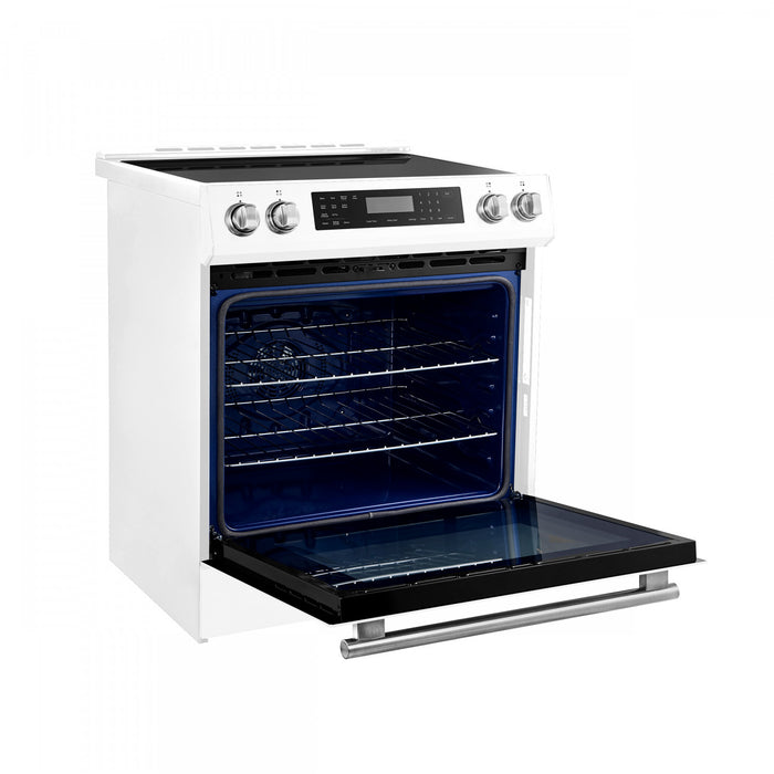 Forno Donatello Espresso 30\" Induction Range, White - FFSIN0905-30WHT