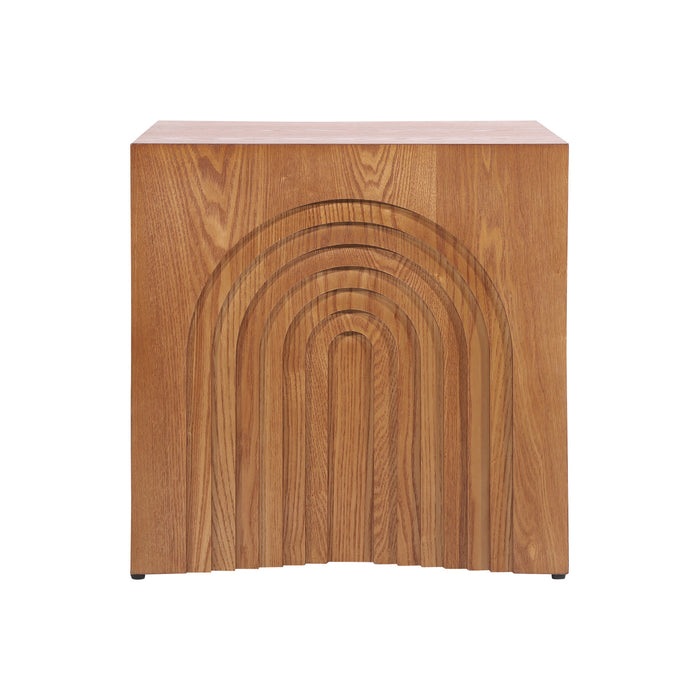Grace Rustic End Table,Brown