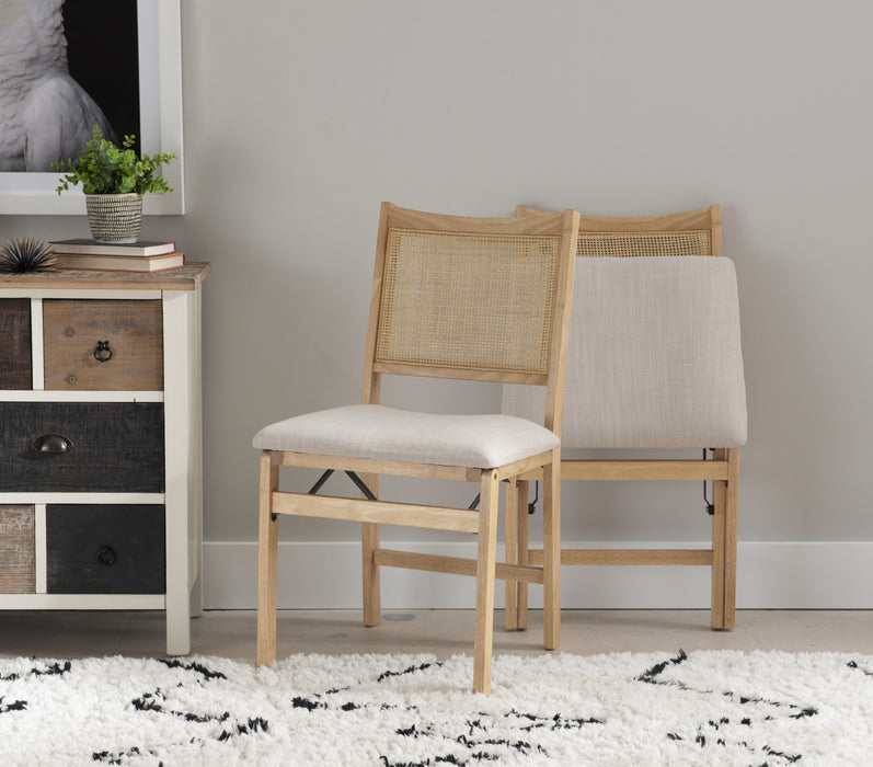 Bauer Fabric Cane Folding Dining Chair - Natural