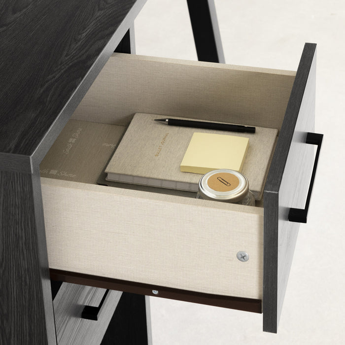 Zolten Computer Office Desk with Power Bar - Grey Oak