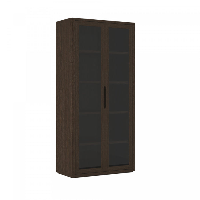 Rivington Modern 38\" Bookcase Cabinet in Walnut - Set of 3