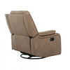 Marlow 37 in. Leather Match Swivel Glider Manual Recliner - Taupe | Fauteuil inclinable manuel pivotant a mouvement coulissant Marlow de 37 po en cuir assorti - Taupe