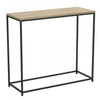 31” Modern Console Table - Dark Taupe With Black Metal