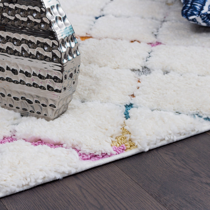 Lola Lattice Shag Area Rug - 2'7\" x 8'