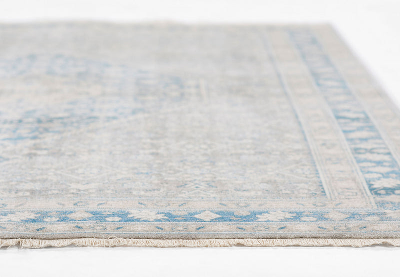 Lucia Traditional 2'6\" x 8'0\" Runner Rug in Blue Indoor Area Rug