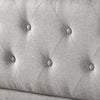 Kellen Upholstered Platform Bed with Headboard in Light Grey - King Size | Kellen lit plateforme rembourré avec tête de lit gris pâle - Très grand