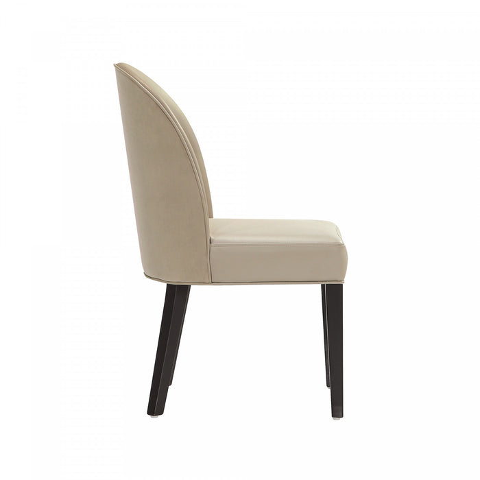 Hillman Modern Wood Upholstered Dining Chair in Sand - Set of 2