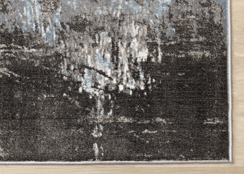 Hadley Grey Taupe Blue Distressed Design Rug, 5'3\" x 7'7\" Indoor Area Rug