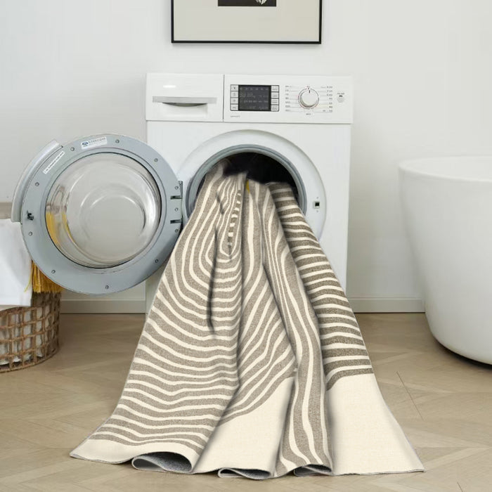 Aqua Pista Washable Non-slip Low Pile Area Rug 8'x10'