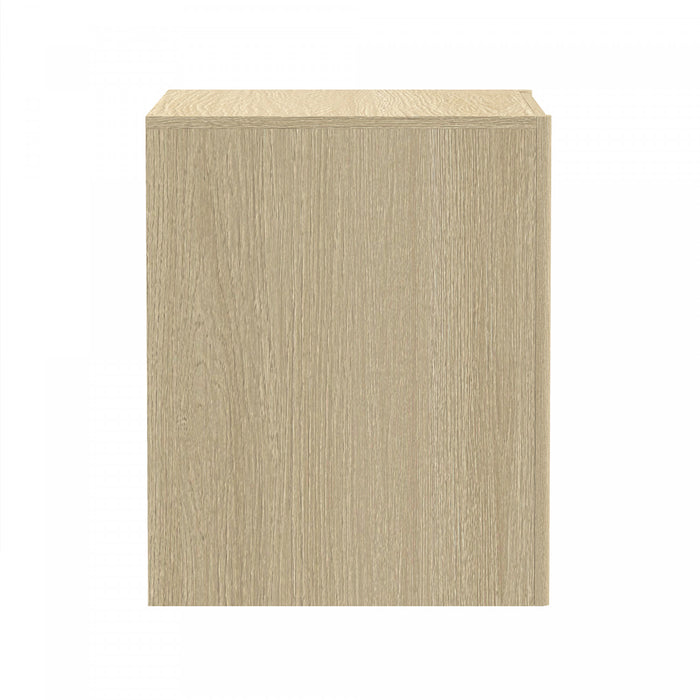 Linda Modern 24\" Nightstand in Natural Oak (2-Drawer)